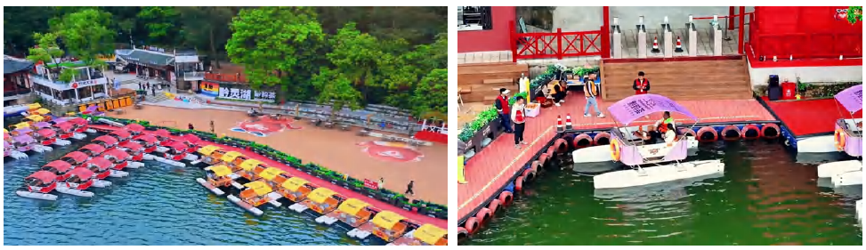 Energonwhale lake wharf and intelligent cruise boat deployment