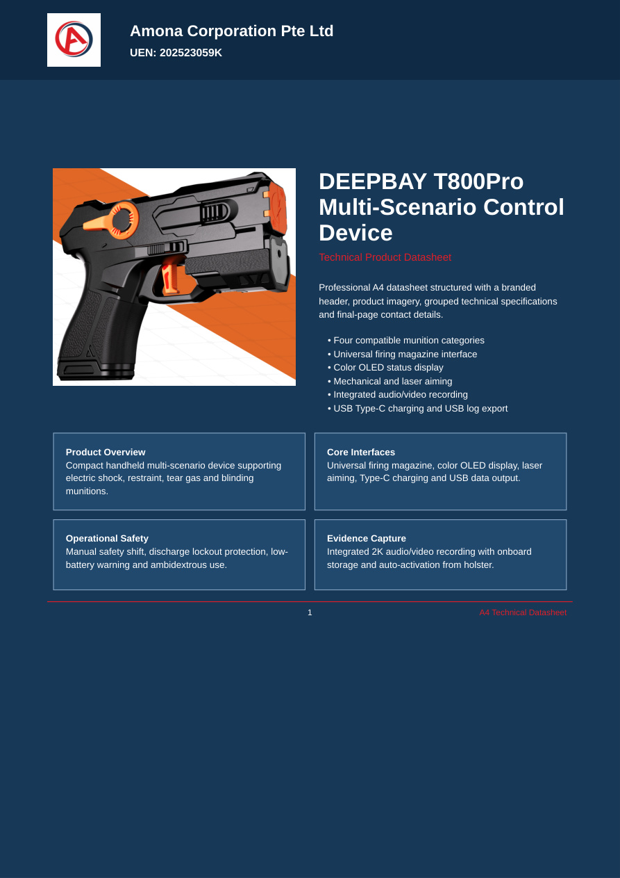 T800Pro datasheet page 1